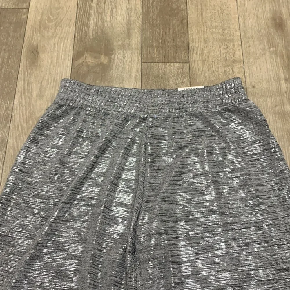 NWT JM Collection Gray Silver Wide Leg Comfort Lounge Sleep Pajama‎ Pants